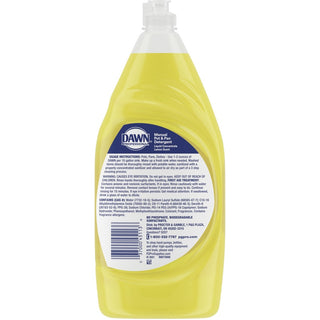 Dawn Manual Pot/Pan Detergent - Concentrate - 38 fl oz (1.2 quart) - Lemon Scent - 8 / Carton - Yellow