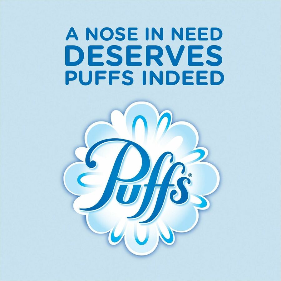 Puffs Basic Facial Tissues - 2 Ply - Assorted - Durable, Soft - For Face - 180 Per Box - 24 / Carton