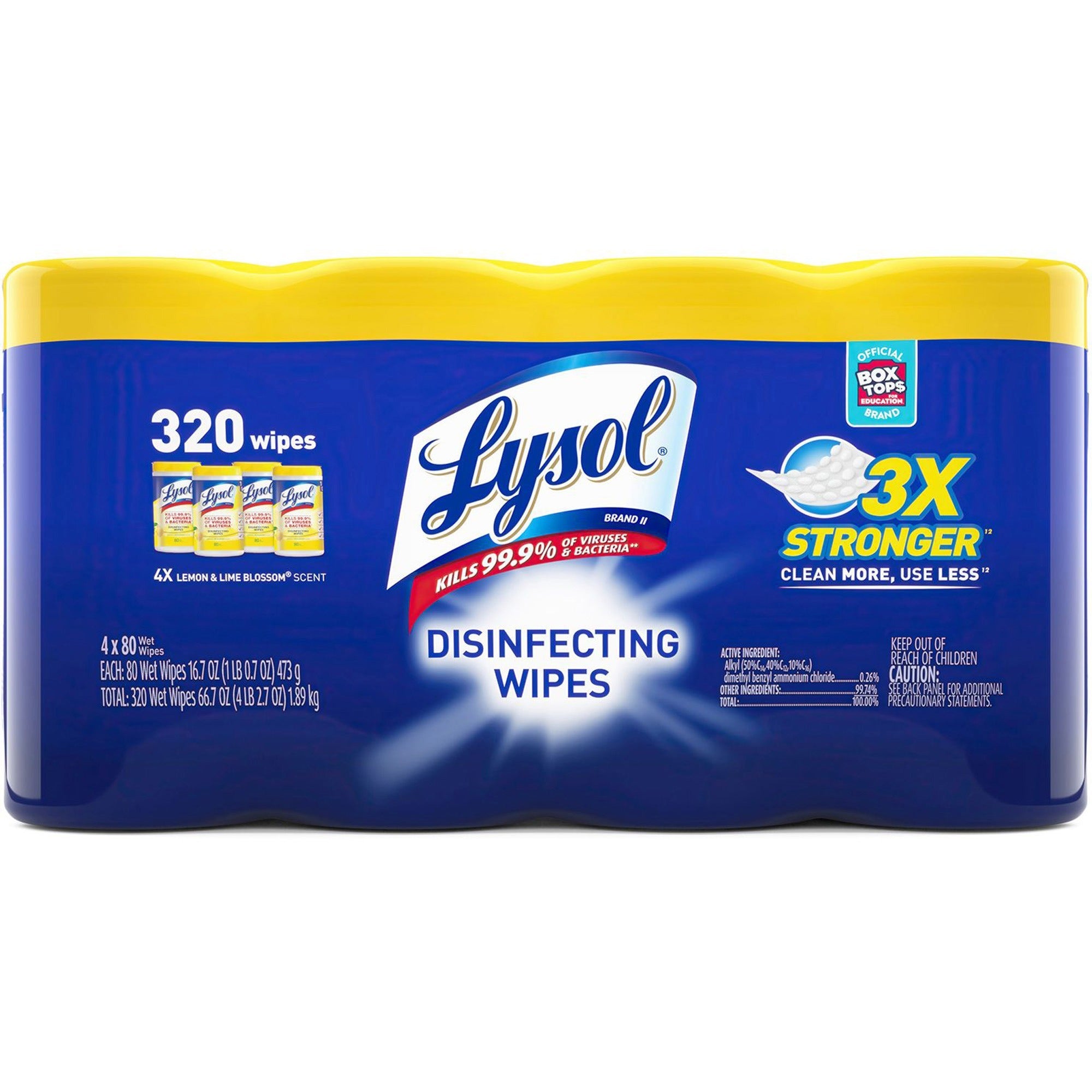 lysol-4-pack-disinfecting-wipes-lemon-lime-scent-800-canister-4-pack-pre-moistened-antibacterial-disinfectant-white_rac90641 - 1