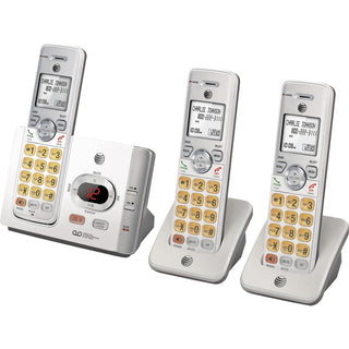 AT&T EL52315 DECT 6.0 Cordless Phone - Silver, Black - Cordless - 1 x Phone Line - 3 x Handset - Speakerphone - Answering Machine