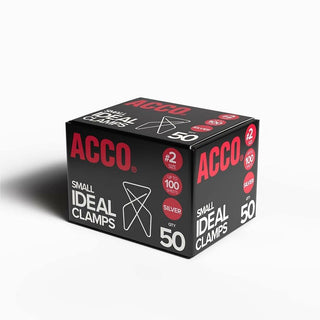 ACCO Ideal Clamps - No. 2 - 100 Sheet Capacity - for Office, Home, School, Document, Paper - Sturdy, Tear Resistant, Bend Resistant, Flex Resistant - 150 / Pack - Silver