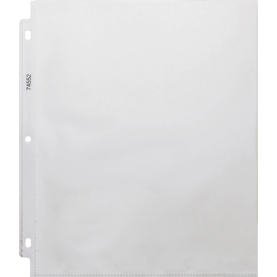 business-source-heavyweight-sheet-protectors-for-letter-8-1-2-x-11-sheet-3-x-holes-clear-polypropylene-200-box_bsn74552 - 2