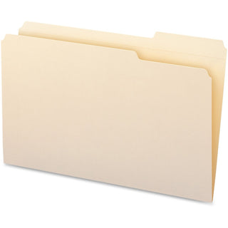 Business Source 1/3 Tab Cut Legal Recycled Top Tab File Folder - 8 1/2" x 14" - 3/4" Expansion - Manila - 10% Recycled - 100 / Box