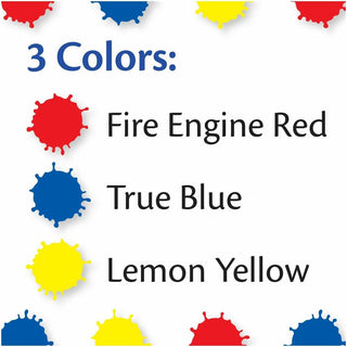 Crayola Washable Fingerpaint Bold Colors Set - 8 oz - 3 / Set - True Blue, Lemon Yellow, Fire Engine Red