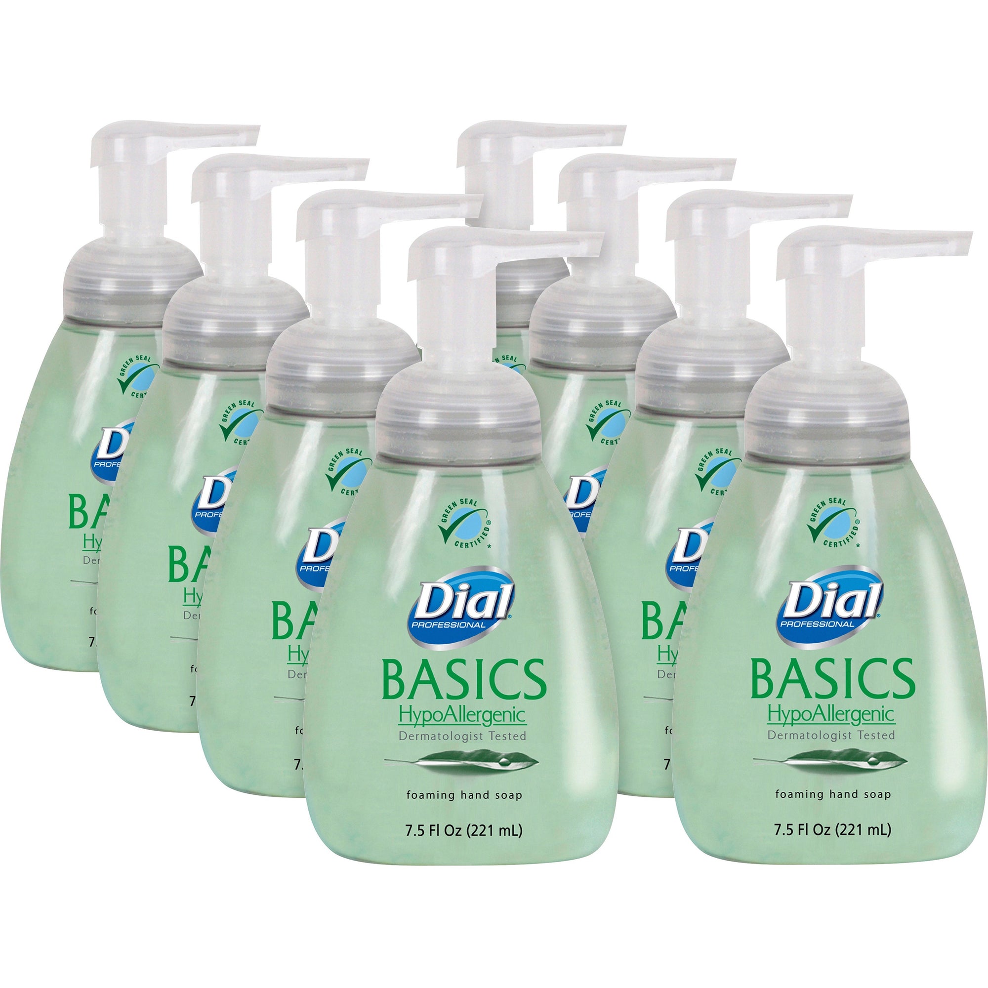 Basics Hypoallergenic Foaming Hand Wash, Honeysuckle, 7.5 oz Pump, 8/Carton