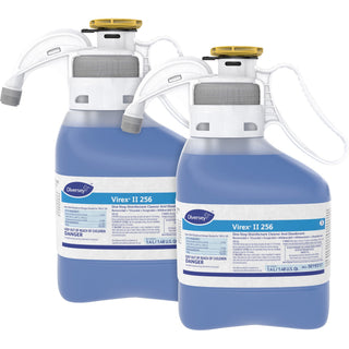 Virex II 256 Diversey Virex II 1-Step Disinfectant Cleaner - Concentrate - 47.3 fl oz (1.5 quart) - Minty Scent - 2 / Carton - Deodorant, Disinfectant, Antibacterial, Rinse-free - Blue