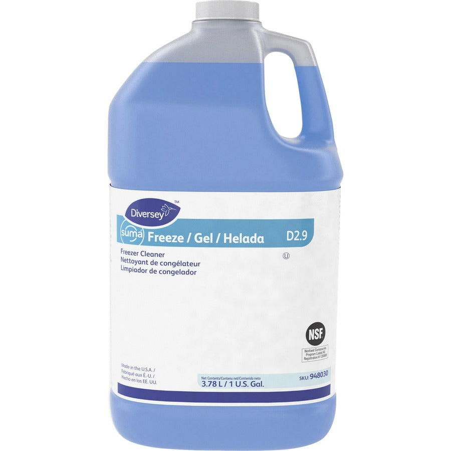 Diversey Suma Freeze D2.9 Freezer Cleaner - Ready-To-Use - 128 fl oz (4 quart) - 4 / Carton - Phosphate-free, Residue-free, Fragrance-free - Blue