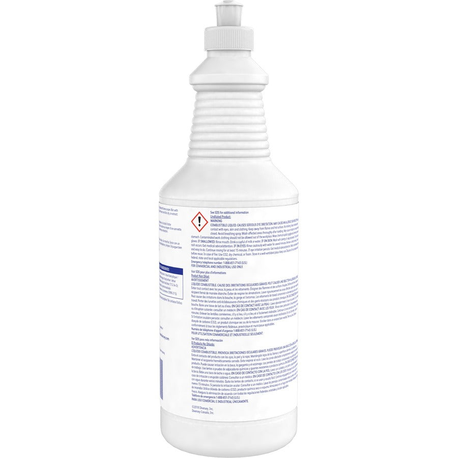 Diversey Citrus Express Gel Solvent Spotter - 32 fl oz (1 quart) - Citrus Scent - 6 / Carton - Pleasant Scent - White