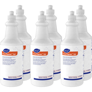 Diversey Citrus Express Gel Solvent Spotter - 32 fl oz (1 quart) - Citrus Scent - 6 / Carton - Pleasant Scent - White