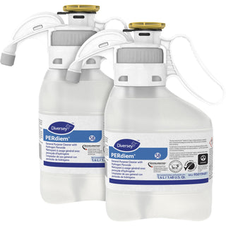 Diversey PERdiem General Purpose Cleaner - Concentrate - 47.3 fl oz (1.5 quart)Bottle - 2 / Carton - Dye-free, Odorless, Fragrance-free, Rinse-free, Recyclable, Environmentally Friendly - Clear