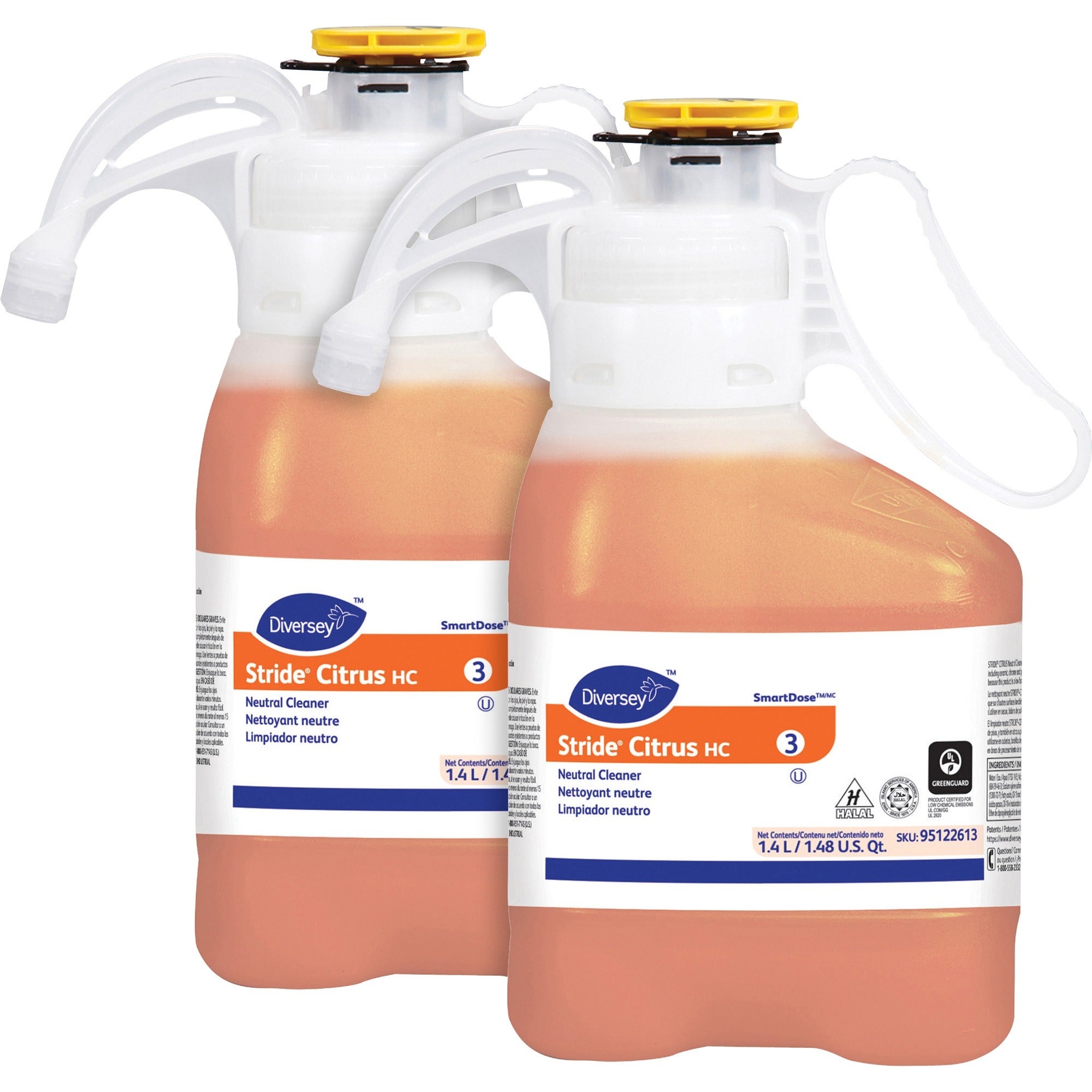 diversey-stride-citrus-hc-neutral-cleaner-concentrate-473-fl-oz-15-quart-citrus-scent-2-carton-non-alkaline-film-free-phosphate-free-orange_dvo95122613ct - 1