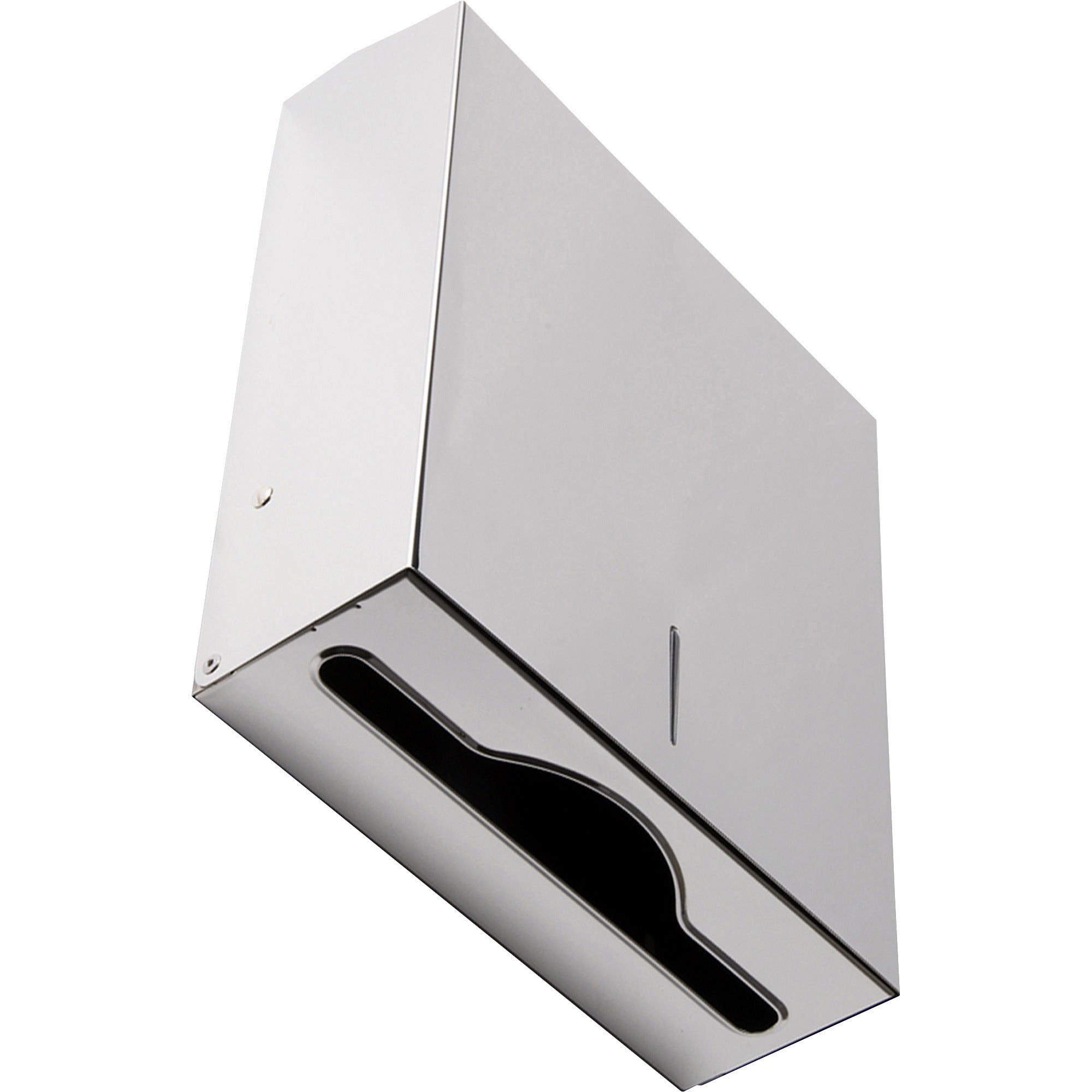 genuine-joe-c-fold-multi-fold-towel-dispenser-cabinet-c-fold-multifold-dispenser-135-height-x-11-width-x-43-depth-stainless-steel-metal-white-wall-mountable-6-carton_gjo02197ct - 2