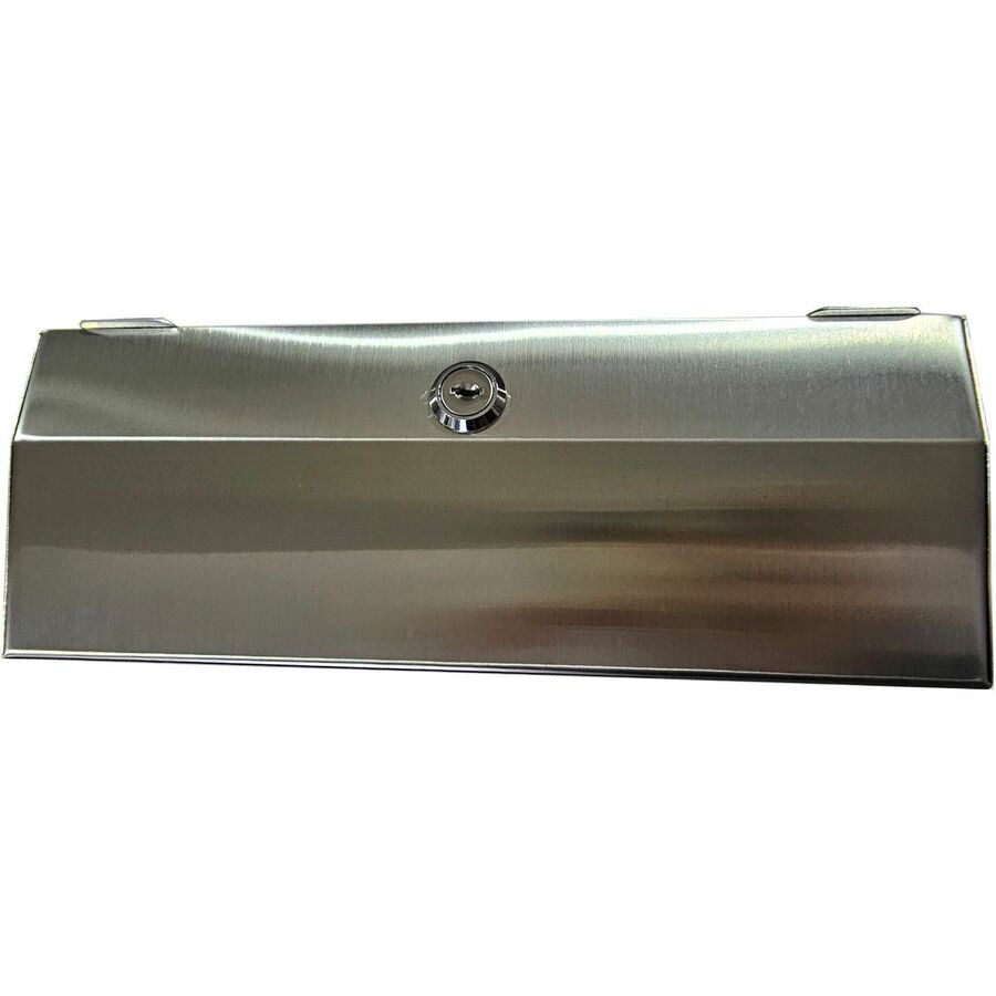 Genuine Joe C-Fold/Multi-fold Towel Dispenser Cabinet - C Fold, Multifold Dispenser - 13.5" Height x 11" Width x 4.3" Depth - Stainless Steel, Metal - Silver - Wall Mountable - 6 / Carton