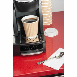 Genuine Joe Vented Hot Cup Lid - Polystyrene - 50 Lids/Pack - 1000 / Carton - White