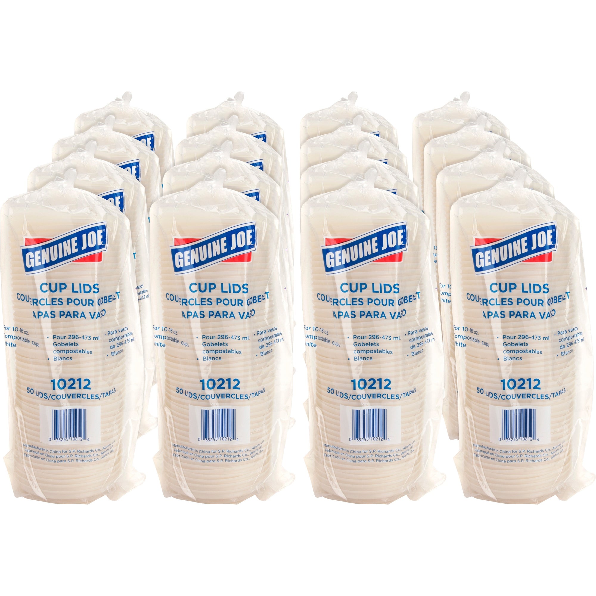 Genuine Joe Vented Hot Cup Lid - Polystyrene - 50 Lids/Pack - 1000 / Carton - White