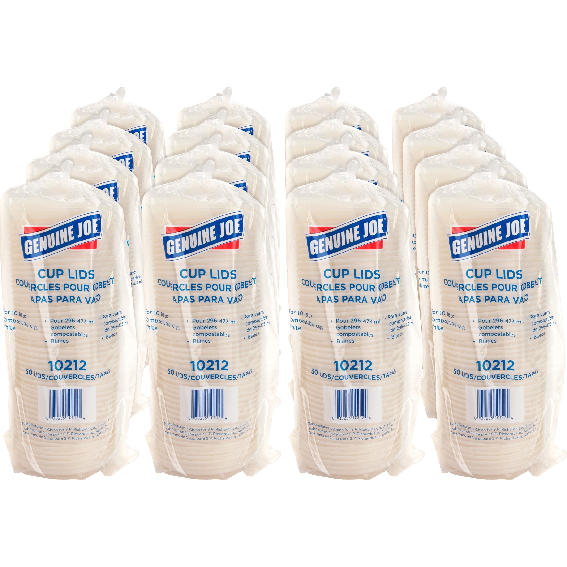 Genuine Joe Vented Hot Cup Lid - Polystyrene - 50 Lids/Pack - 1000 / Carton - White
