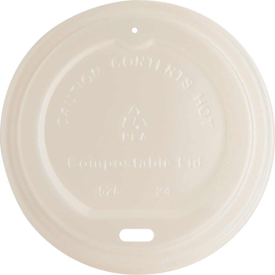 Genuine Joe Vented Hot Cup Lid - Polystyrene - 50 Lids/Pack - 1000 / Carton - White