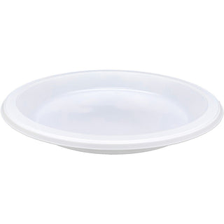 Genuine Joe 10-1/4" Large Plastic Plates - 125 / Pack - Disposable - Warm White - Plastic Body - 4 / Carton