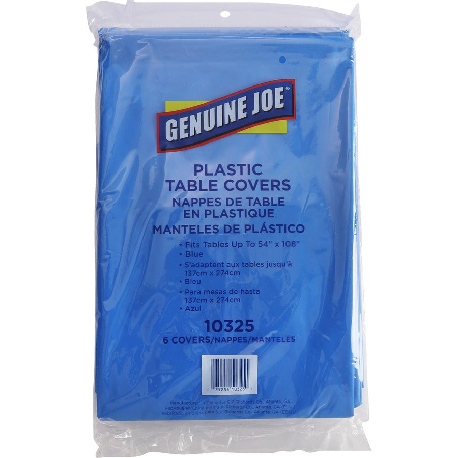 genuine-joe-plastic-rectangular-table-covers-108-length-x-54-width-plastic-blue-24-carton_gjo10325ct - 3