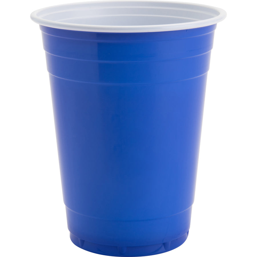 genuine-joe-16-oz-party-cups-50-pack-20-carton-blue-white-plastic-party-cold-drink-beverage_gjo11250ct - 4