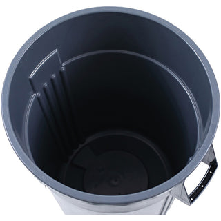 Genuine Joe 44-gallon Heavy-duty Trash Container - 44 gal Capacity - Heavy Duty, Handle - 24" Height x 31.5" Width x 24" Depth - Gray - 4 / Carton