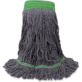 Genuine Joe 5" Headband Earth Mop Refill - Polyester Fiber - 12 / Carton