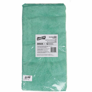 Genuine Joe General Purpose Microfiber Cloth - For General Purpose - 16" Length x 16" Width - 12.0 / Bag - 15 / Carton - Green