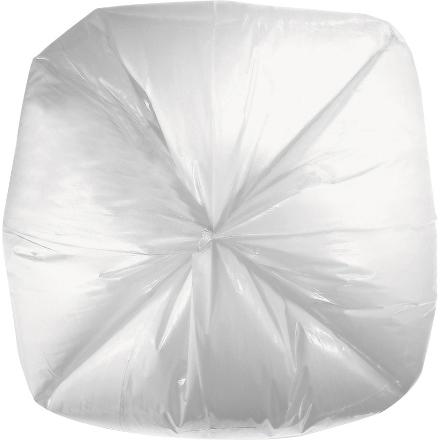 Genuine Joe Low Density White Can Liners - 45 gal Capacity - 40" Width x 46" Length - 0.90 mil (23 Micron) Thickness - Low Density - White - 100/Carton - Industrial Trash - Recycled
