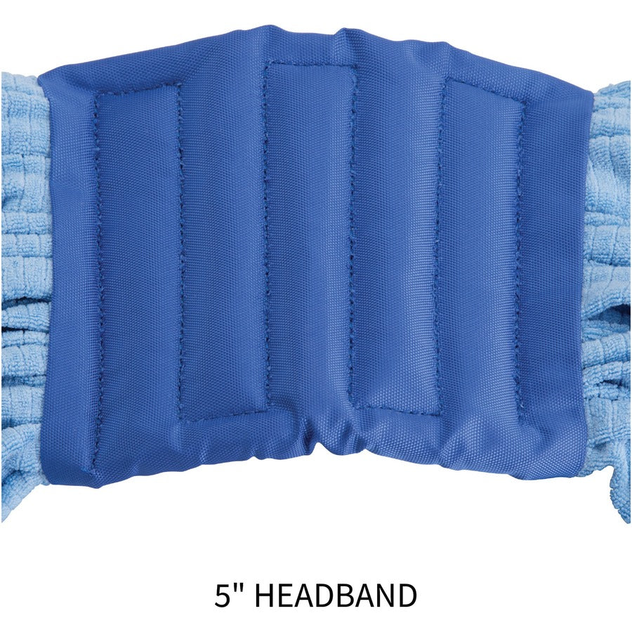 Genuine Joe Microfiber Wet Mophead Refill - MicroFiber - Blue - 12 / Carton