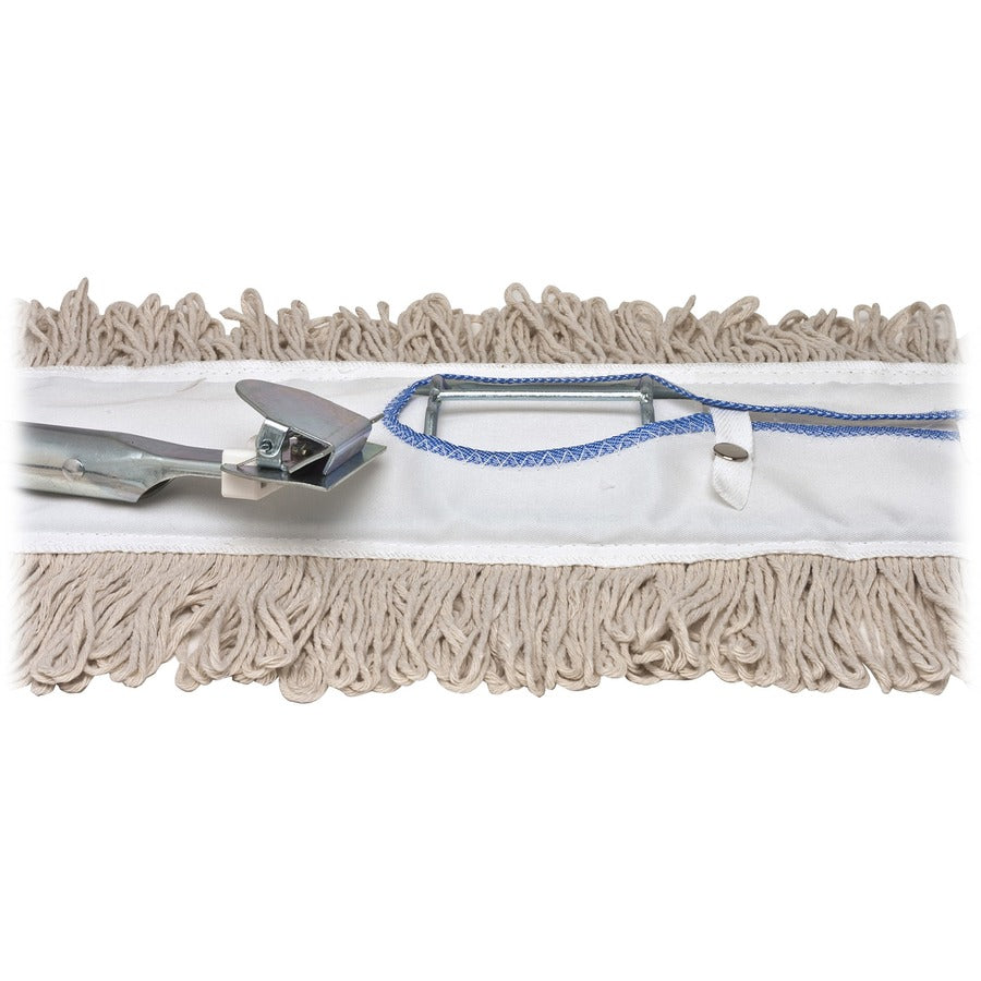 genuine-joe-clip-on-long-dust-mop-frame-rust-resistant-clip-galvanized-metallic-12-carton_gjo48266ct - 3