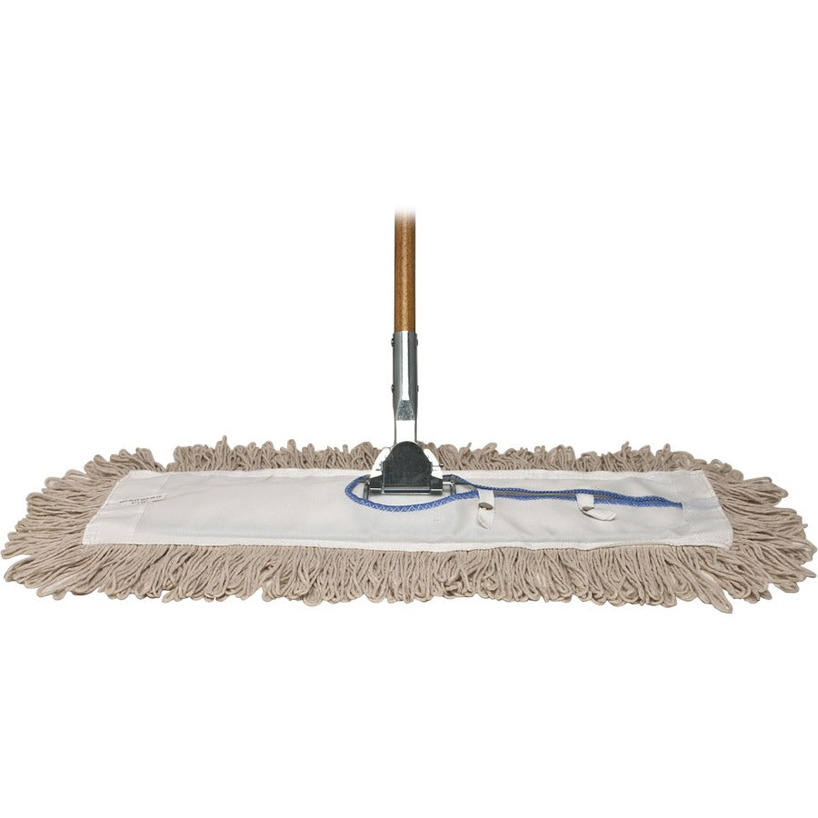 genuine-joe-clip-on-long-dust-mop-frame-rust-resistant-clip-galvanized-metallic-12-carton_gjo48266ct - 4