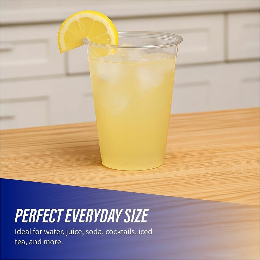 Genuine Joe 16 oz Clear Plastic Cups - 25 / Pack - 20 / Carton - Clear - Plastic - Cold Drink, Beverage