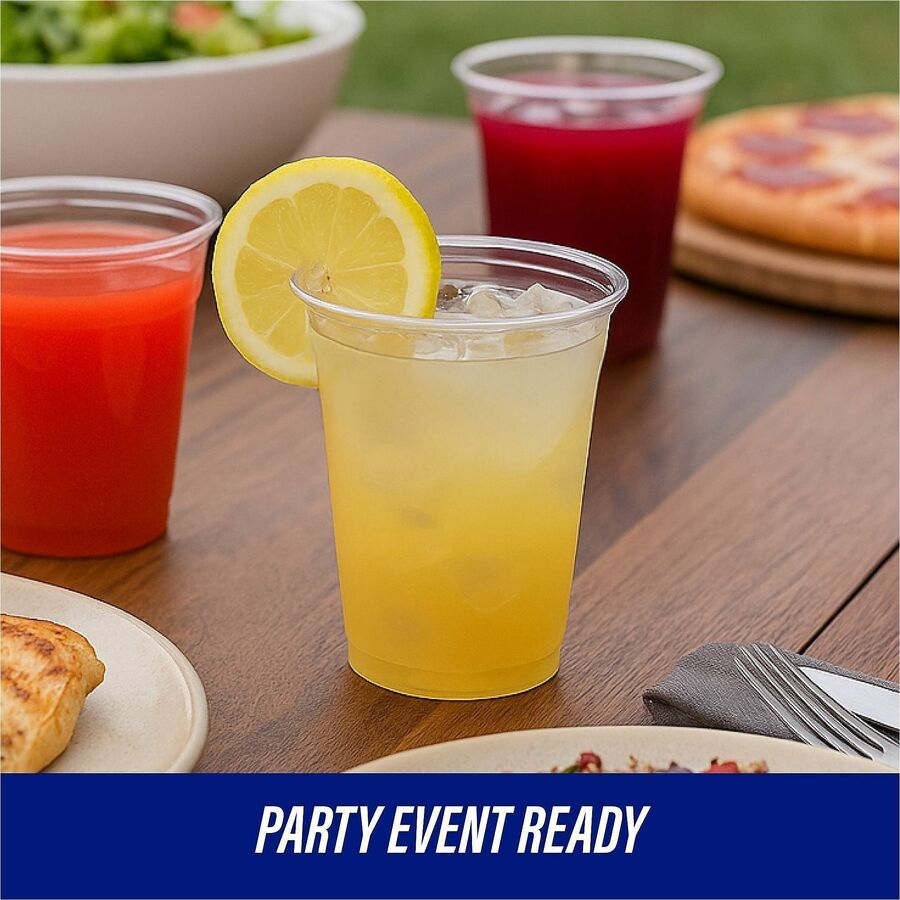 Genuine Joe 16 oz Clear Plastic Cups - 25 / Pack - 20 / Carton - Clear - Plastic - Cold Drink, Beverage