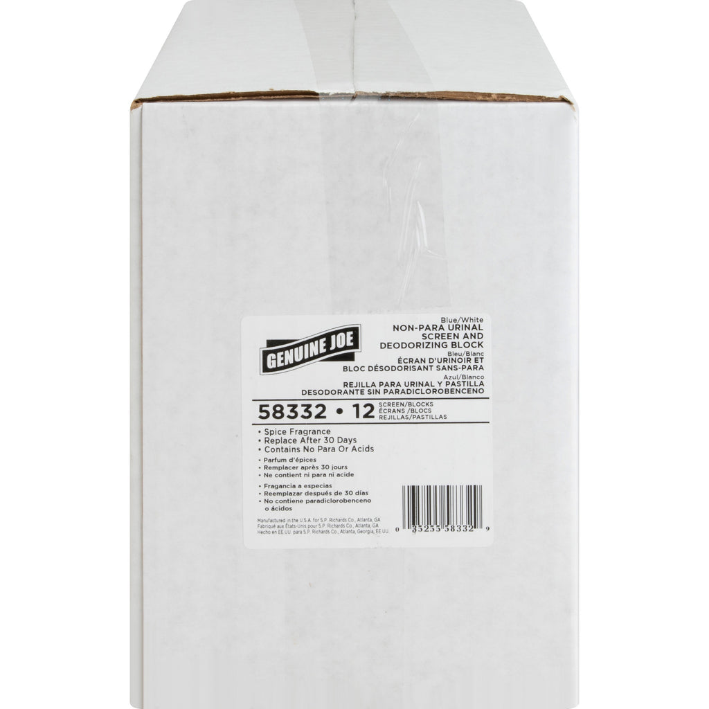 genuine-joe-non-para-spice-scent-urinal-screen-lasts-upto-30-days-non-para-deodorizer-odor-neutralizer-acid-free-water-soluble-72-carton-blue_gjo58332ct - 2