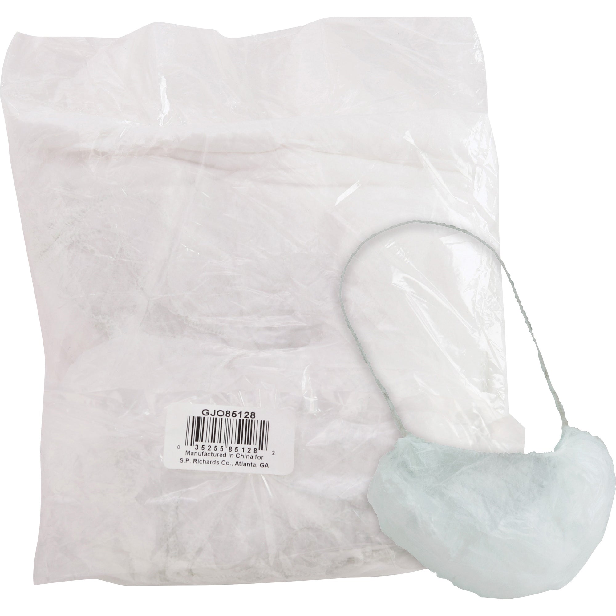 Genuine Joe Beard Cap - Recommended for: Laboratory, Food Processing - White - Breathable, Comfortable - 10 / Carton