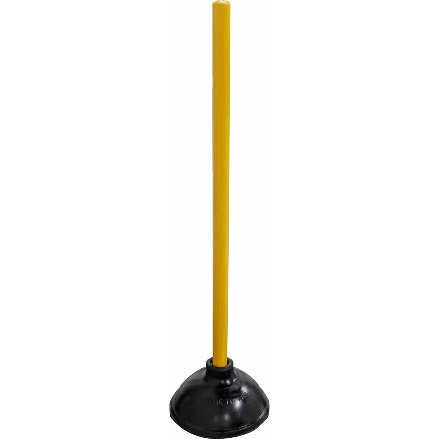 genuine-joe-value-plus-plunger-575-cup-diameter-23-length-yellow-drain-toilet-pipe_gjo85130ct - 5