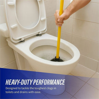 Genuine Joe Value Plus Plunger - 5.75" Cup Diameter - 23" Length - Yellow - Drain, Toilet, Pipe