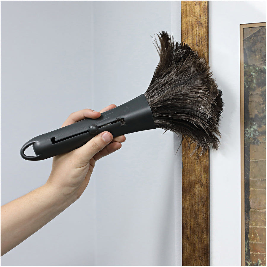 genuine-joe-retractable-feather-duster-plastic-handle-12-carton-brown_gjo90218ct - 3