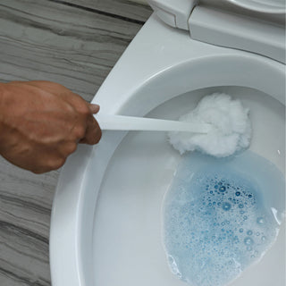 Genuine Joe Toilet Bowl Mop - 4.50" Head - 12" Plastic Handle - Durable, Scrubber Strip, Acid Resistant - 25 / Carton - White - 2