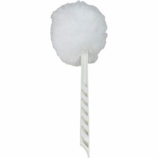 Genuine Joe Toilet Bowl Mop - 4.50" Head - 12" Plastic Handle - Durable, Scrubber Strip, Acid Resistant - 25 / Carton - White