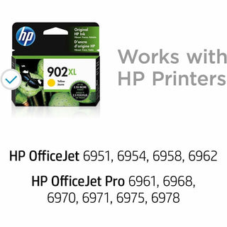 HP 902XL, (T6M10AN) High-Yield Yellow Original Ink Cartridge
