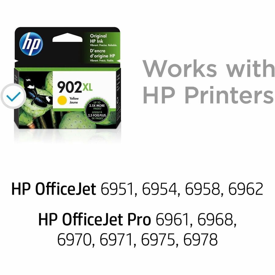 HP 902XL, (T6M10AN) High-Yield Yellow Original Ink Cartridge