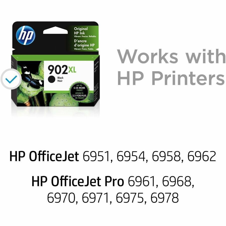 HP 902XL, (T6M14AN) High-Yield Black Original Ink Cartridge