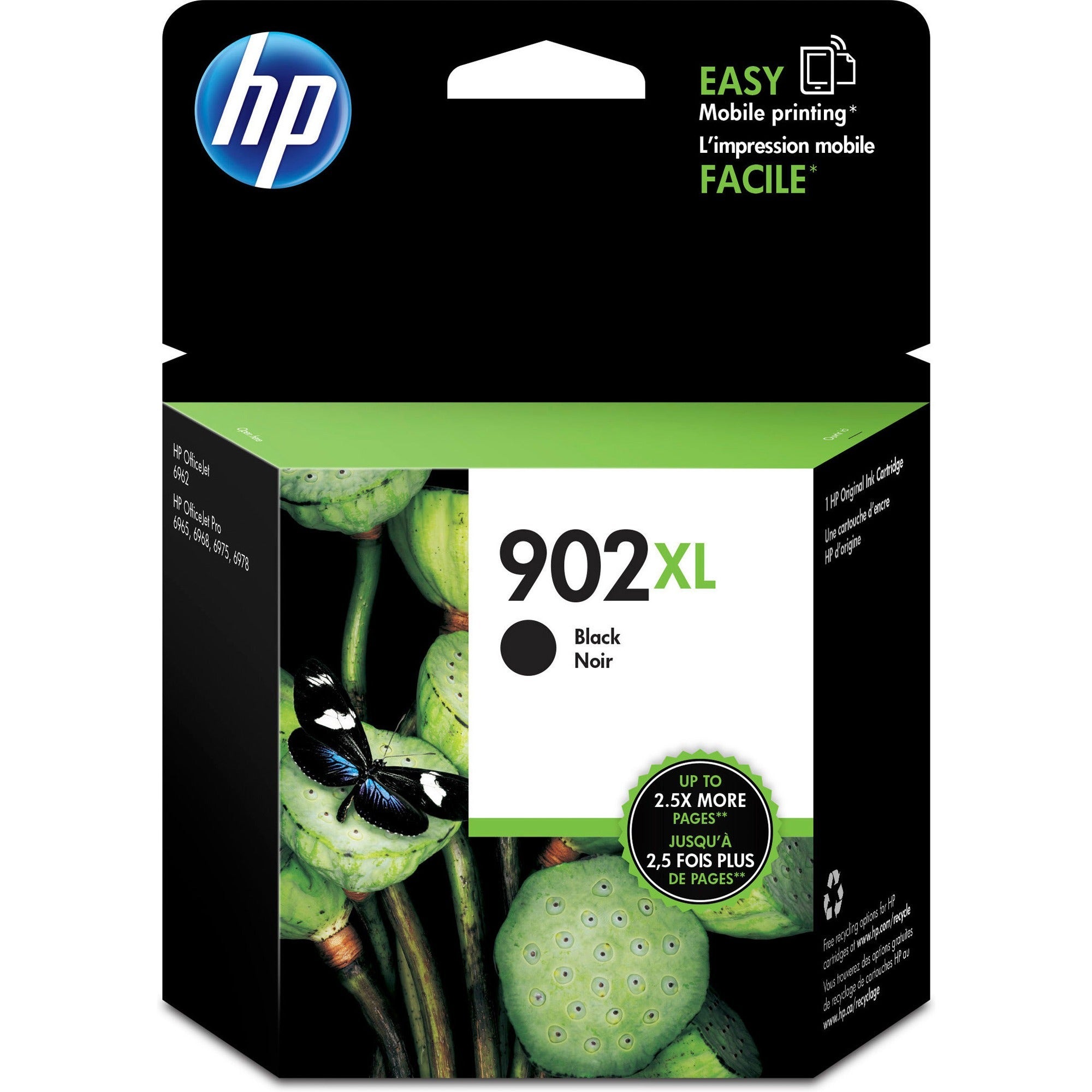 HP 902XL, (T6M14AN) High-Yield Black Original Ink Cartridge