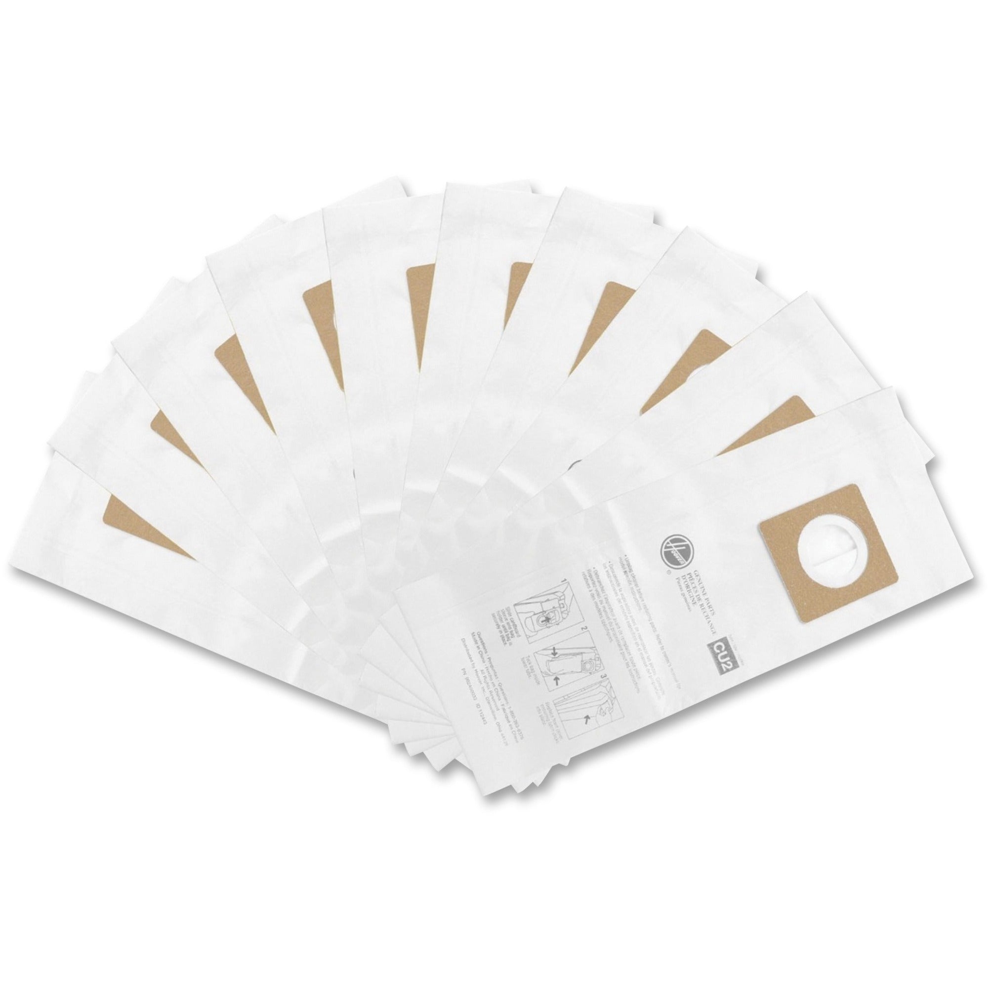 Disposable Vacuum Bags, Standard CU2, 10/Pack