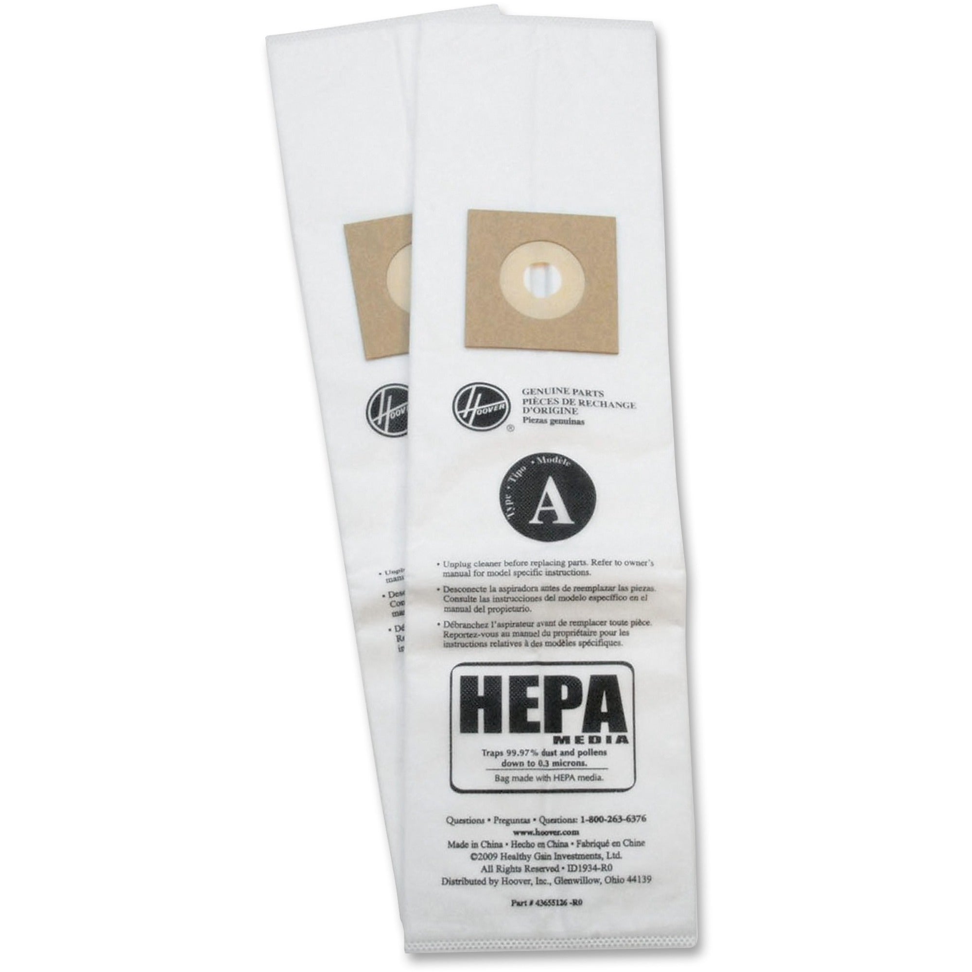 Disposable Vacuum Bags, Allergen SB, 10/Pack