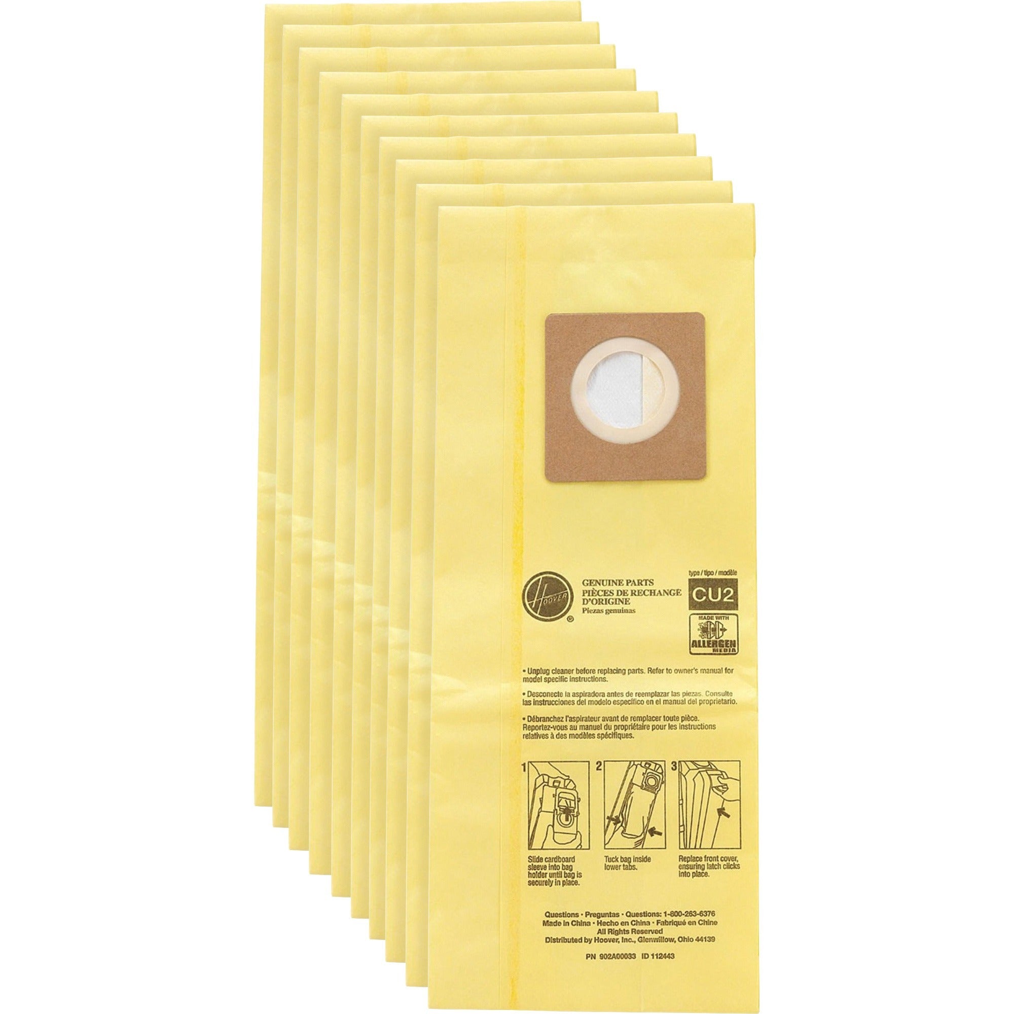 HushTone Vacuum Bags, Yellow, 10/Pack