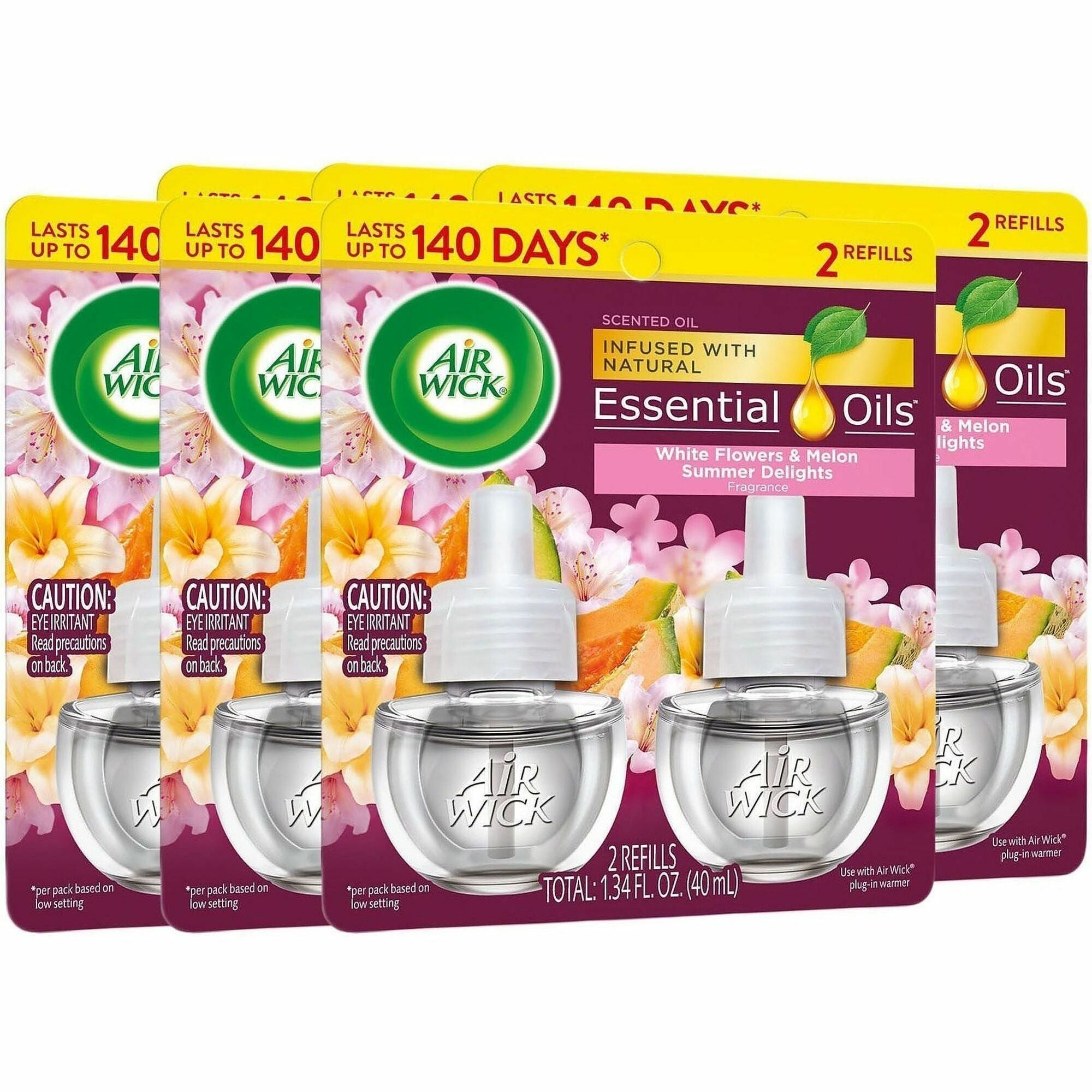 Air Wick Scented Oil Warmer Refill - Oil - 0.7 fl oz (0 quart) - Summer Delights - 60 Day - 6 / Carton - Long Lasting