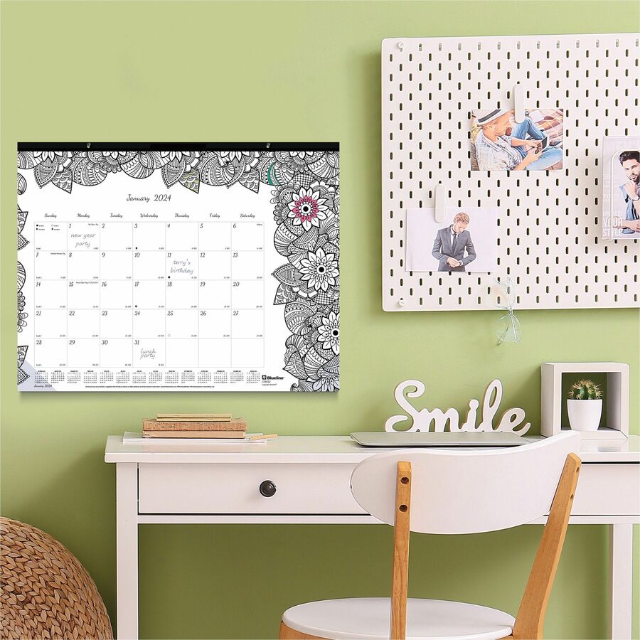 blueline-doodleplan-desk-pad-botanica-julian-monthly-january-2022-till-december-2022-1-month-single-page-layout-desk-pad-white-chipboard-eyelet-tear-off-compact-reinforced-22-x-17_redc2917311 - 5