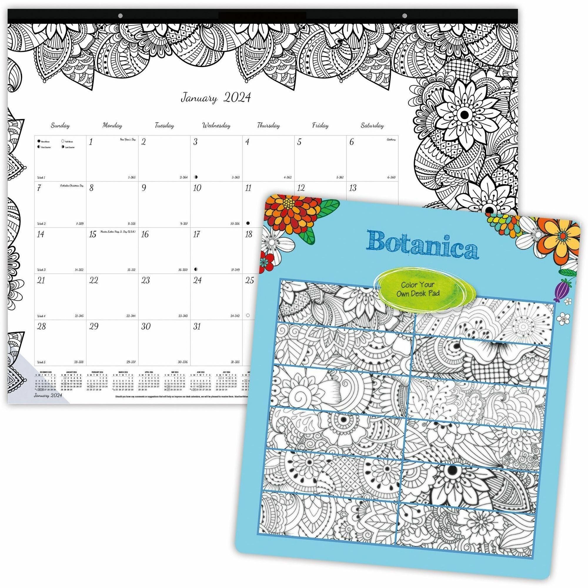 blueline-doodleplan-desk-pad-botanica-julian-monthly-january-2022-till-december-2022-1-month-single-page-layout-desk-pad-white-chipboard-eyelet-tear-off-compact-reinforced-22-x-17_redc2917311 - 1